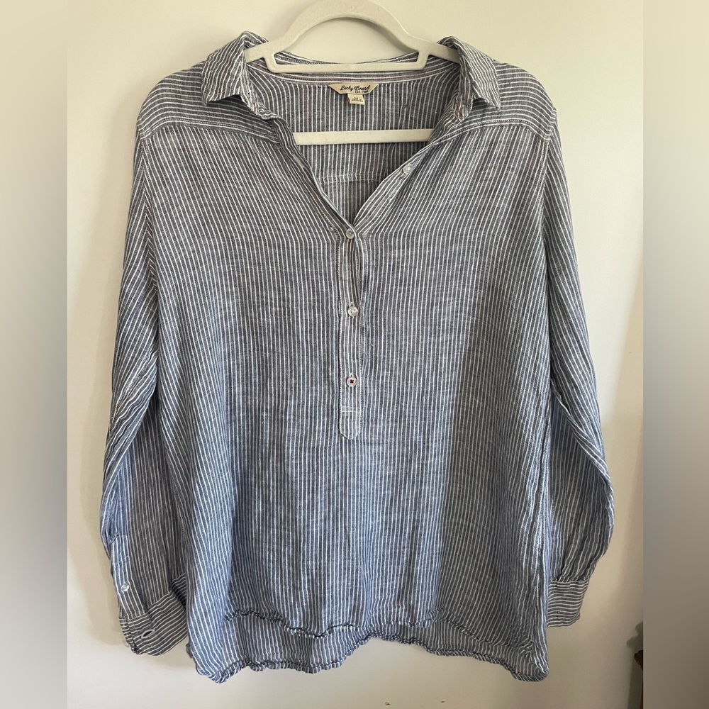 Lucky Brand striped button down (size M)